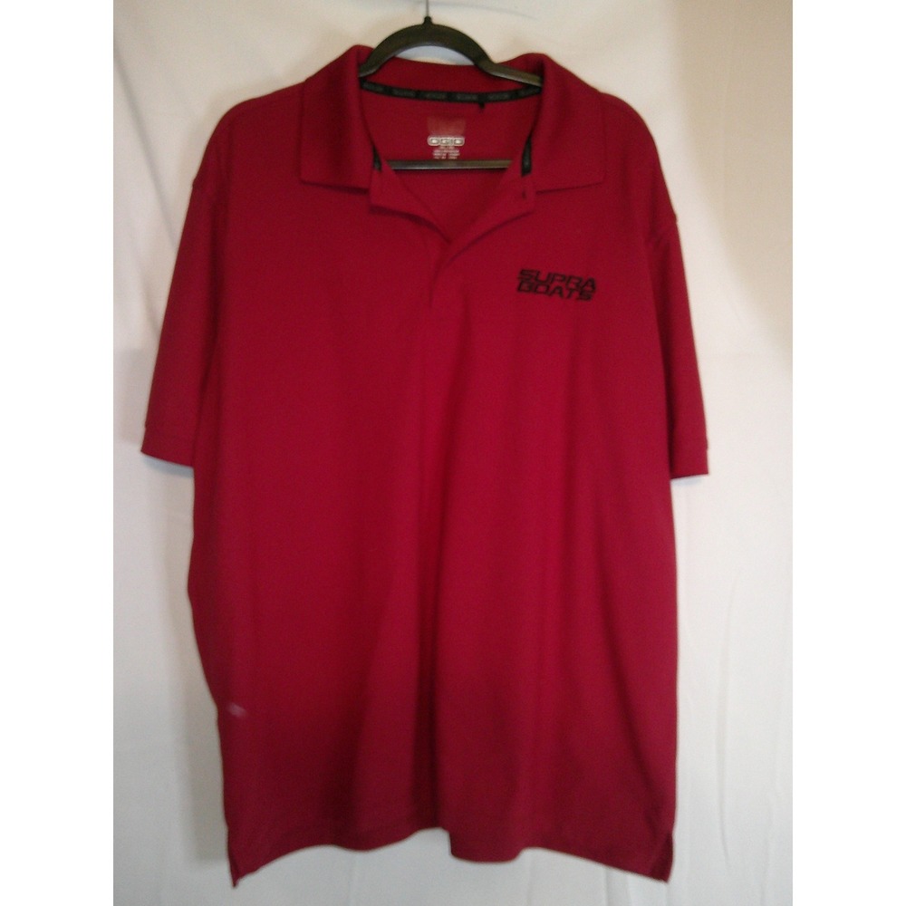 Rare OGIO‎ Supra Boats Mens 2XL Polo Shirt Golf Athletic Casual Red/Burgundy